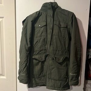 Small green llbean parka